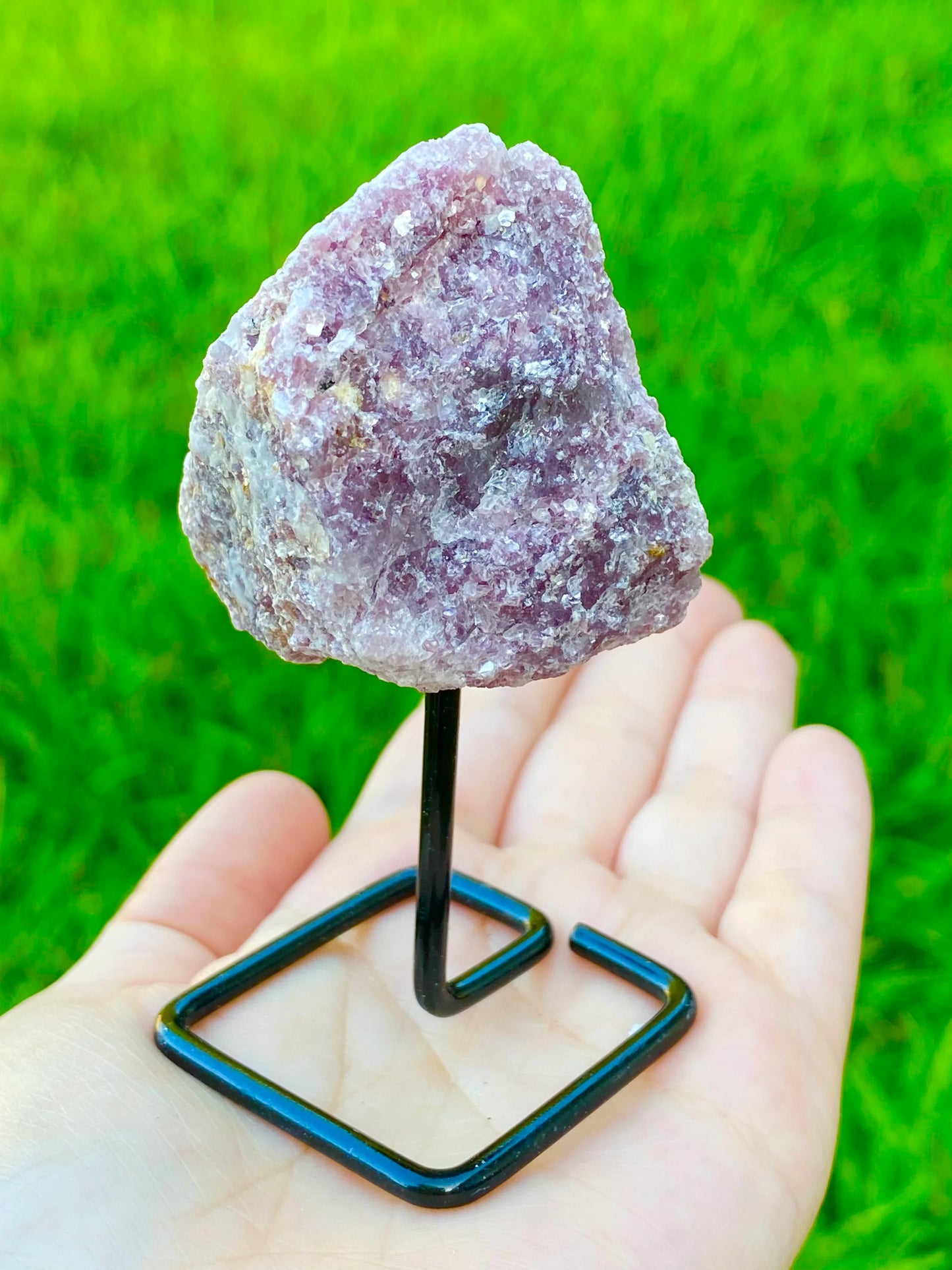 Lepidolite Mini Raw Crystal Stand 3" *CHOOSE YOUR CRYSTAL*