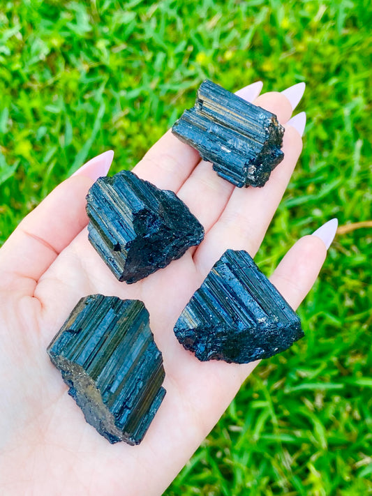 Black Tourmaline Raw Crystals 1-2"