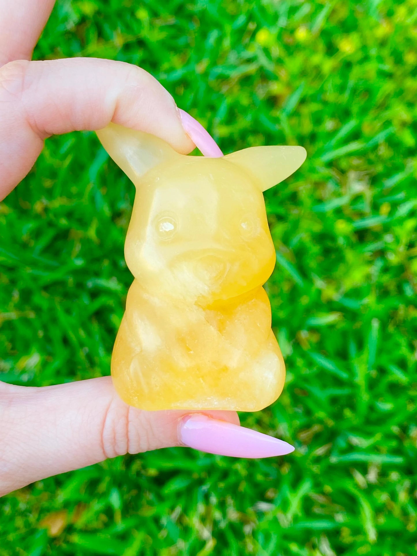 2" Orange Calcite Pikachu