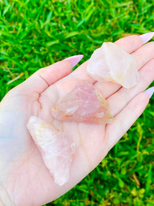 Rose Quartz Raw Crystal 1-2"