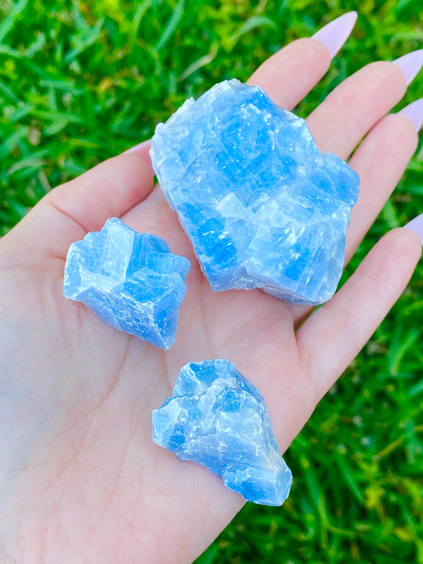 Blue Calcite Raw Crystal *DIFFERENT SIZES*