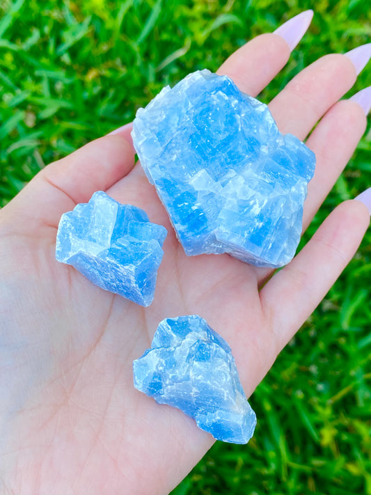 Blue Calcite Raw Crystal *DIFFERENT SIZES*