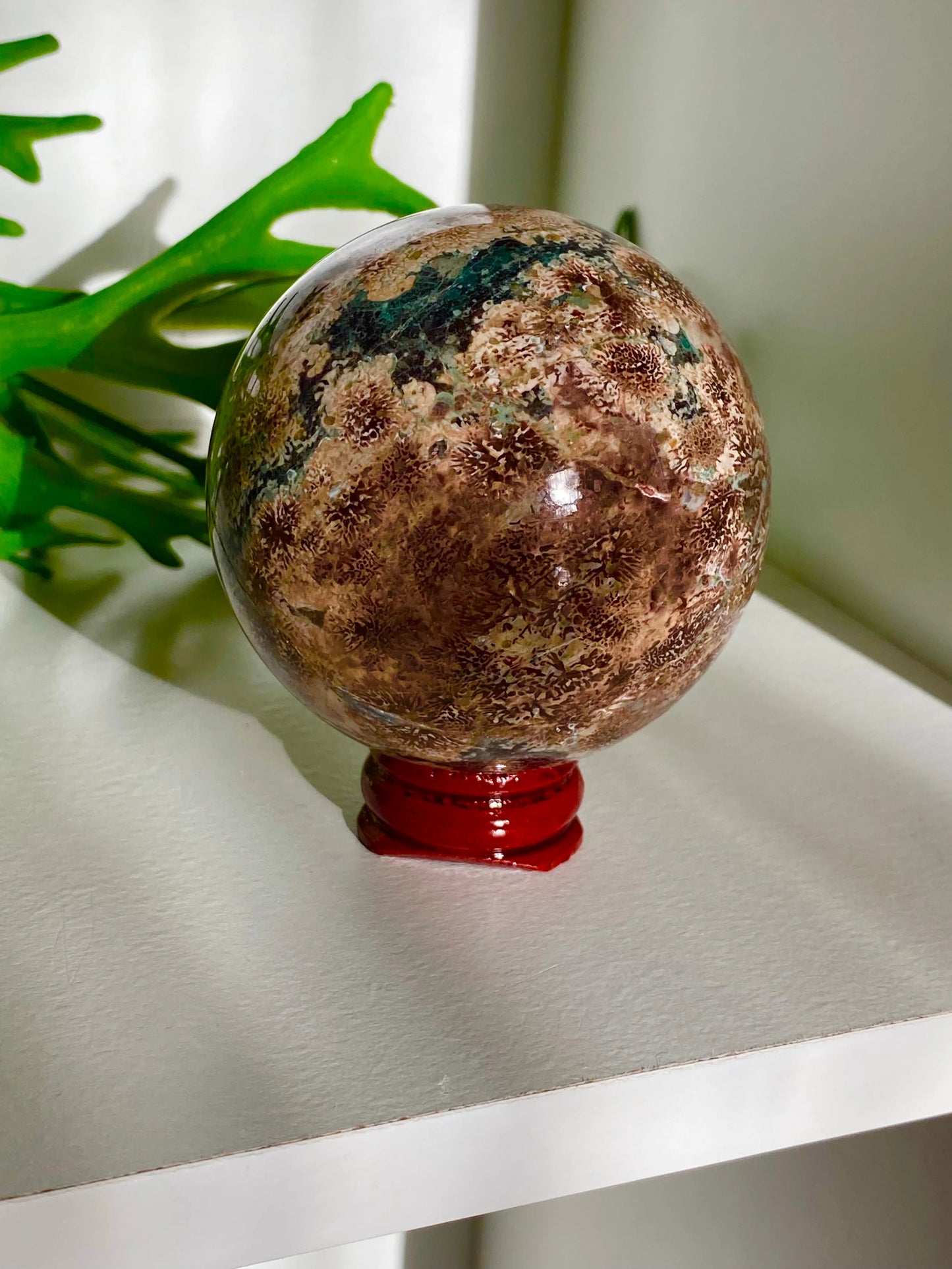Green Flower Jasper Spheres 45-60mm *CHOOSE YOUR CRYSTAL*